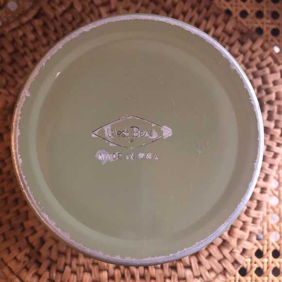 West Bend Avocado Green Ombre Tea Canister Mid Century Modern/Retro - Picture 10 of 15